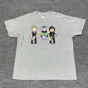 Green Day VIPwees XL Shirt Gray Short Sleeve Cotton Rock Band GUC